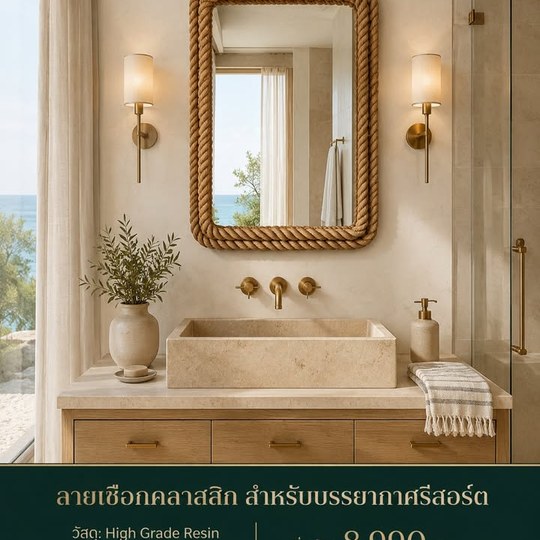 ลายเชือกคลาสสิก เติมบรรยากาศรีสอร์ตอย่างเป็นธรรมชาติ ✨ กรอ...
