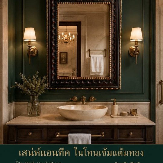 โทนเข้มแต้มทอง ให้บรรยากาศหรูคลาสสิกอย่างพอดี ✨ กรอบ High ...