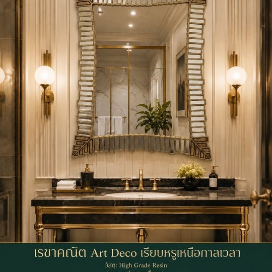เส้นเรขาคณิต Art Deco เรียบหรูและเป็นระเบียบ ✨ กรอบ High G...